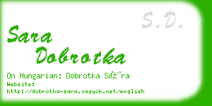 sara dobrotka business card